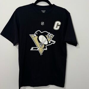 Vintage Reebok Sidney Crosby 87 Pittsburgh Penguins T-Shirt NHL Hockey Tee Small